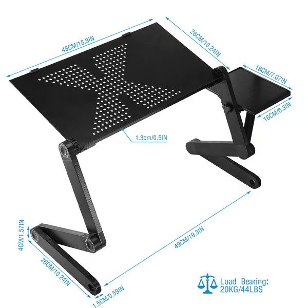 Regulowany uniwersalny obrotowy stojak na laptopa 360° slim
