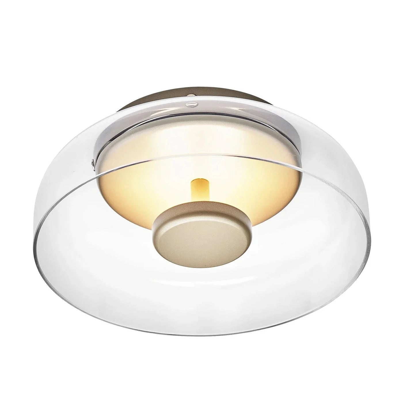 Nowoczesna lampa sufitowa LED z przyciemnianym szkłem