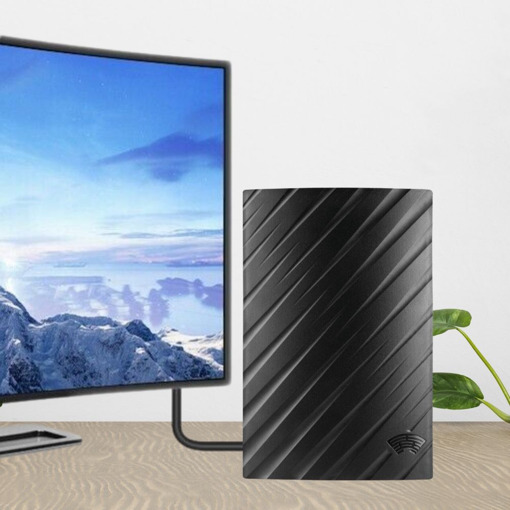 Antena TV Wewnętrzna DVB-T2 4K HD – Duży Zasięg, Wzmacniacz Sygnału, Cyfrowa Antena Pokojowa