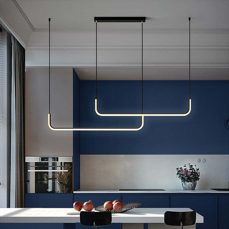 Minimalistyczna smukła lampa wewnętrzna do pomieszczeń mieszkalnych