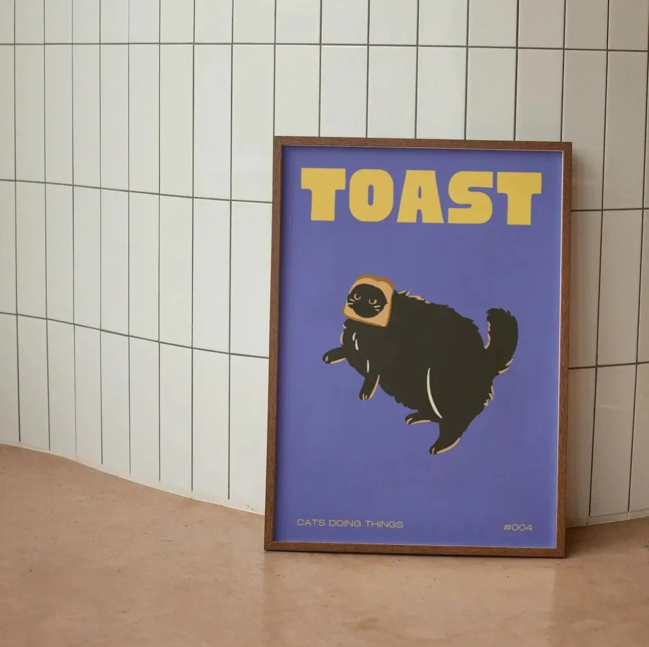 Plakat ścienny z czarnym kotem – minimalistyczny motyw zwierzęcy do wystroju wnętrz