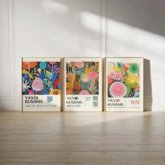Nowoczesny plakat wystawowy z motywem abstrakcyjnym – dekoracja ścienna w stylu japońskim
