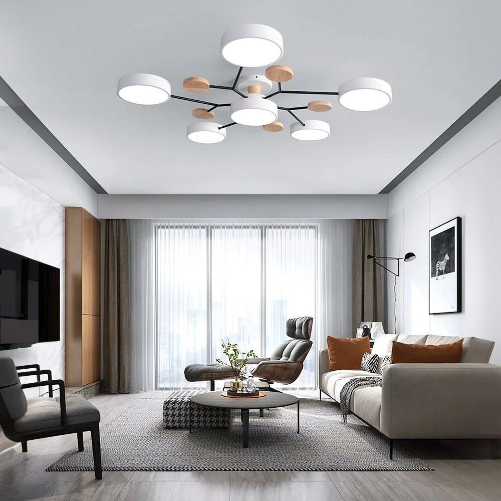 Minimalistyczna lampa sufitowa LED wnętrz