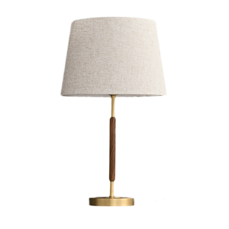 Retro cylindryczna lampka stołowa nocna metaliczne wykończenie