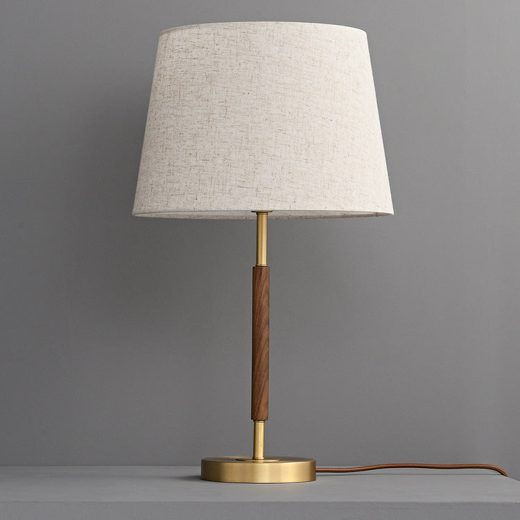 Retro cylindryczna lampka stołowa nocna metaliczne wykończenie