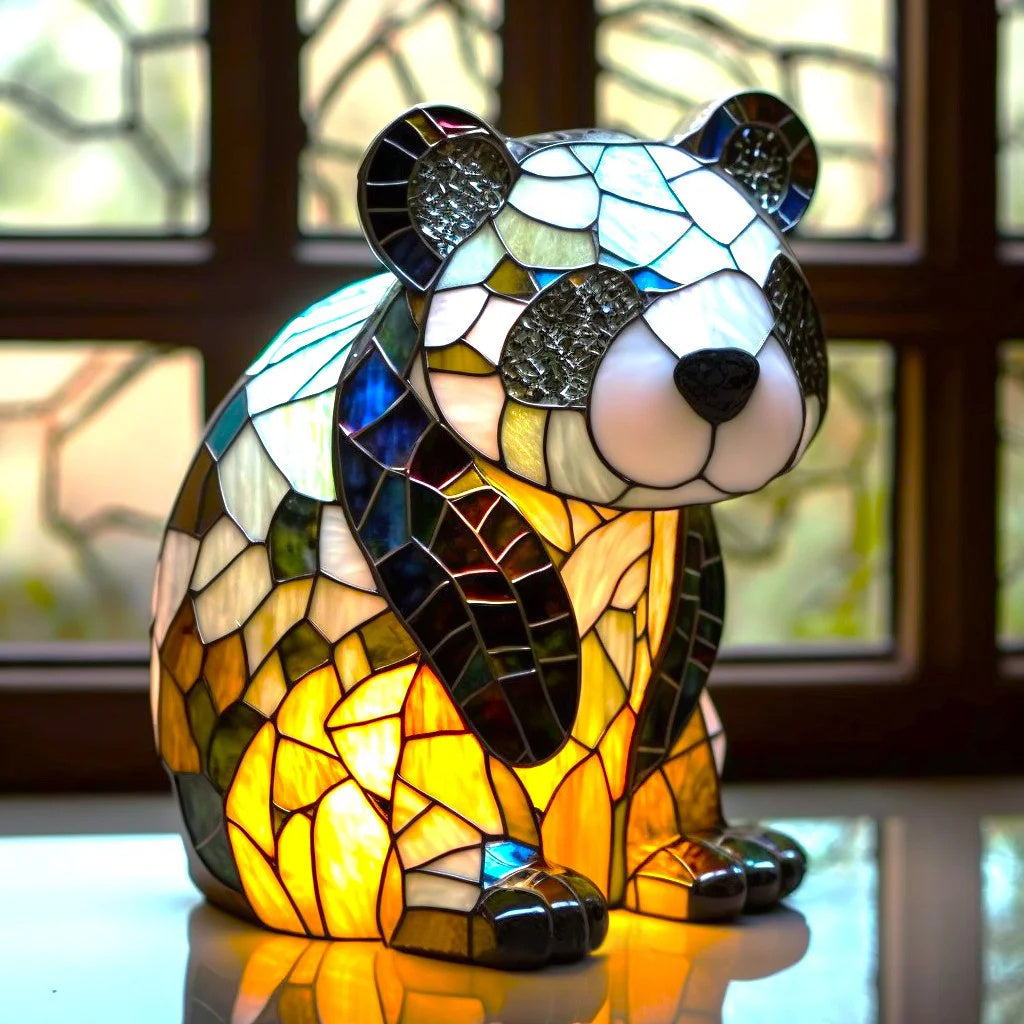 Decorative glass animal table lamp - Emitting warm light