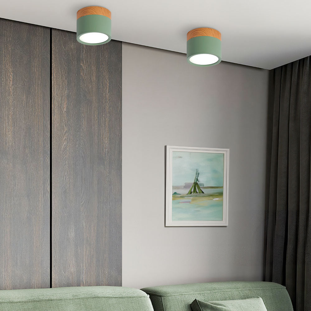 Kompaktowa montowana cylindryczna lampa sufitowa LED