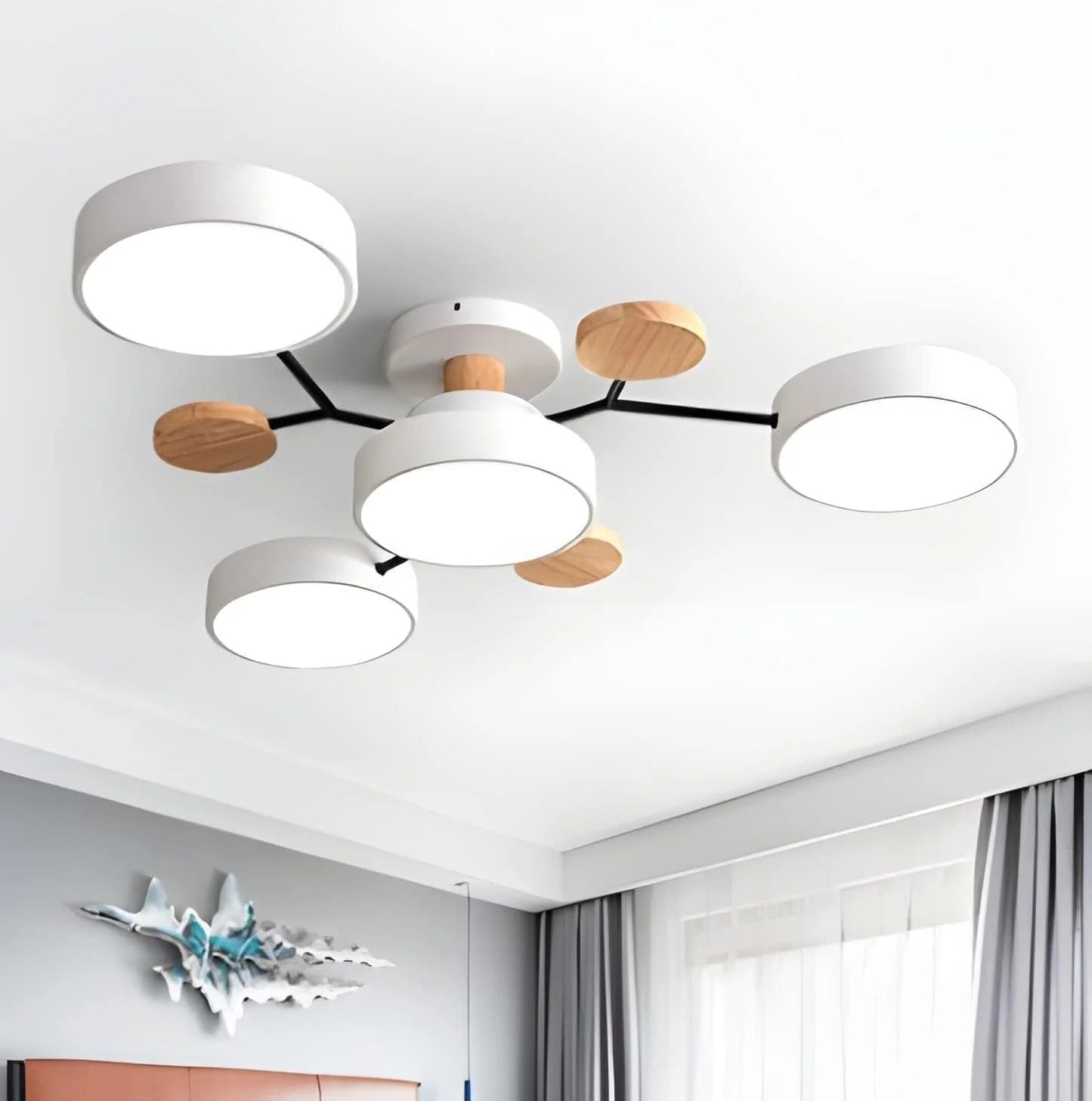 Minimalistyczna smukła okrągła lampa sufitowa LED