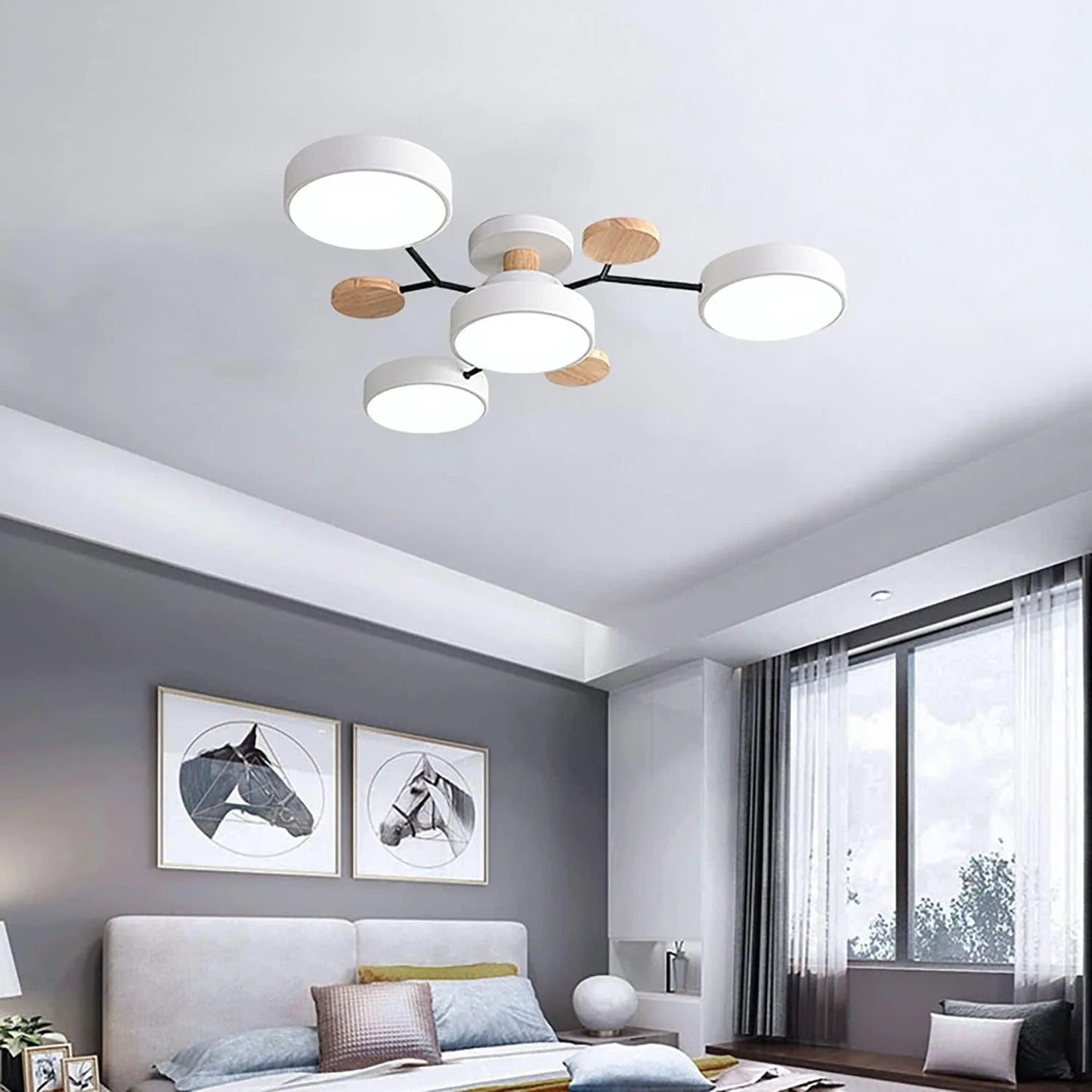 Minimalistyczna smukła okrągła lampa sufitowa LED