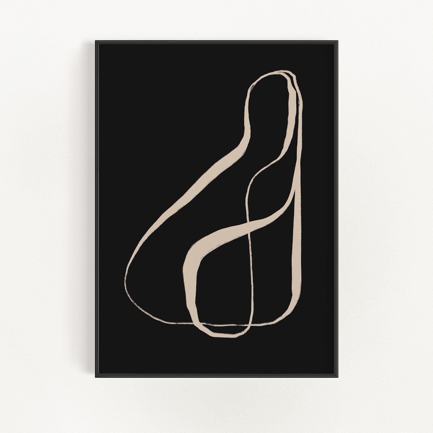 Grafika ścienna z motywem kaligrafii – minimalistyczny projekt typograficzny