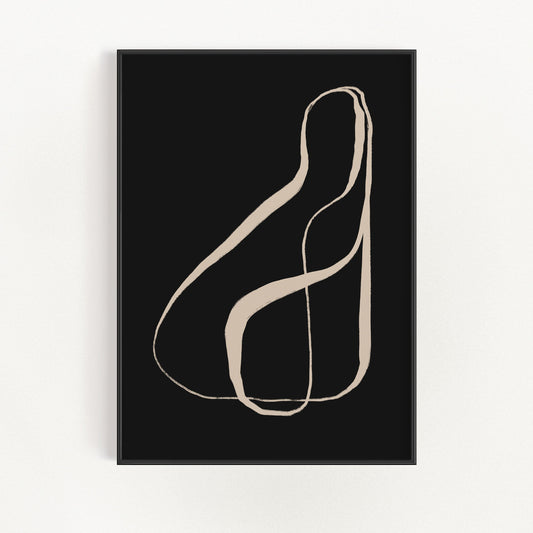 Grafika ścienna z motywem kaligrafii – minimalistyczny projekt typograficzny