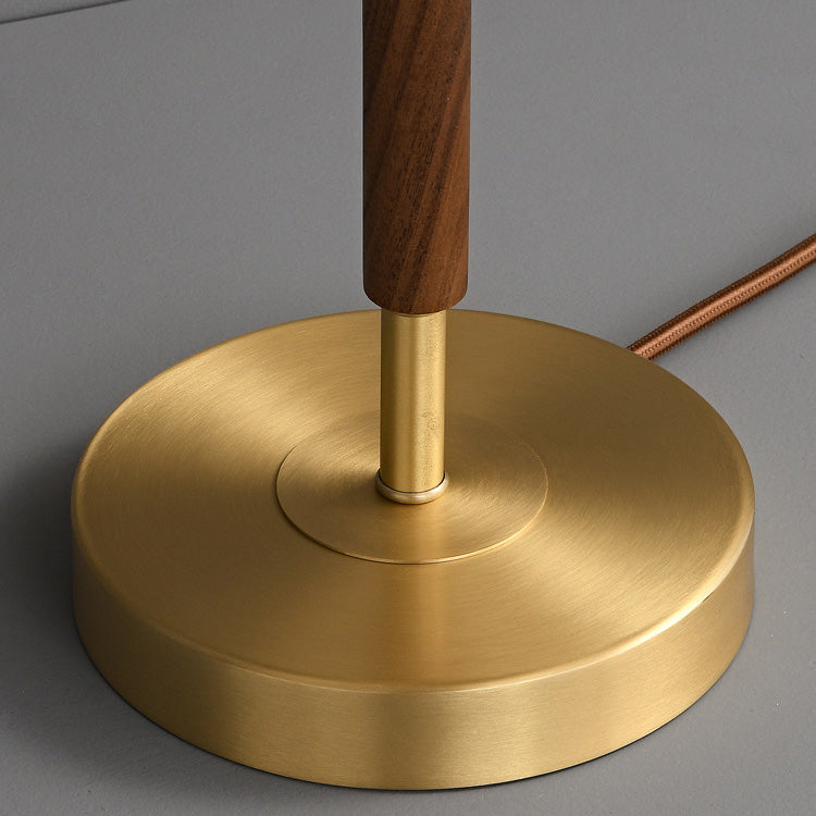 Retro cylindryczna lampka stołowa nocna metaliczne wykończenie