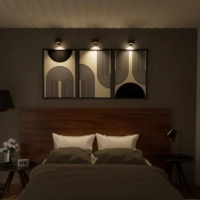 Magnetic LED Wall Lamp with Rechargeable and Adjustable 360° Head