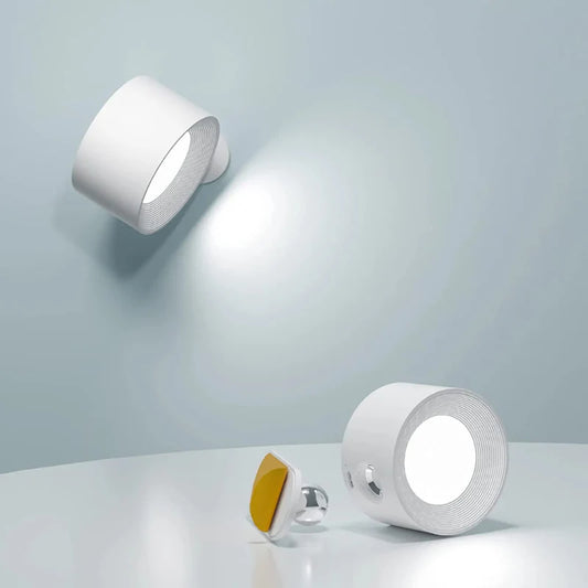 Magnetyczna lampa ścienna LED z możliwością ładowania i regulowaną głowicą 360°