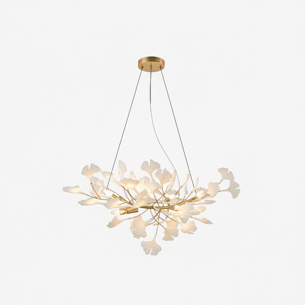 Nowoczesna wisząca lampa ścienna w kształcie liścia