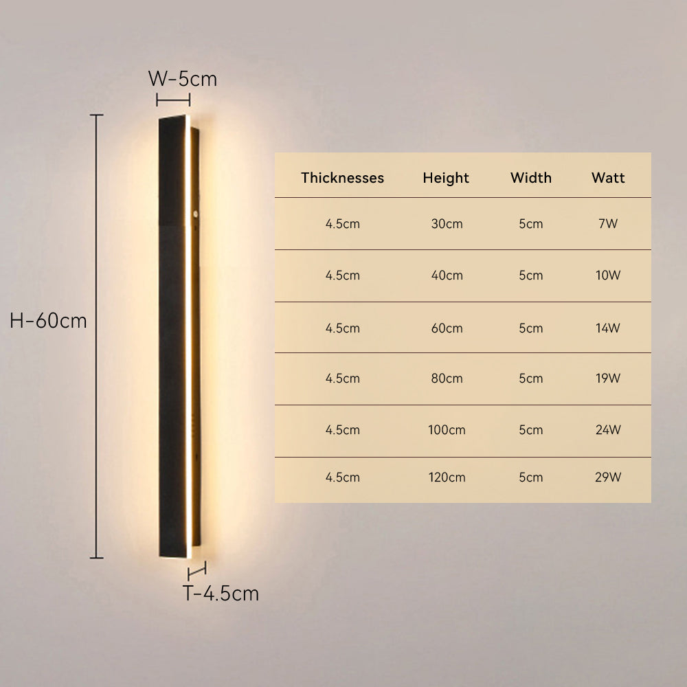 Nowoczesna lampa zewnętrzna do montażu na ścianie z oświetleniem LED
