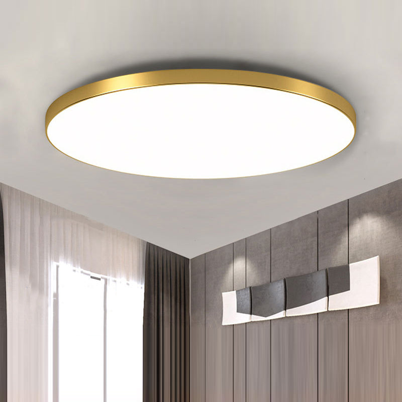 Nastrojowa smukła okrągła lampa LED sufitowa do salonu
