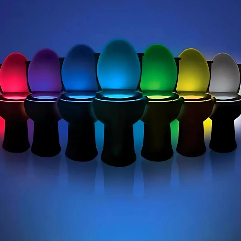 Automatyczna czujnikowy LED nocny podświetlacz toalety 8 kolorów