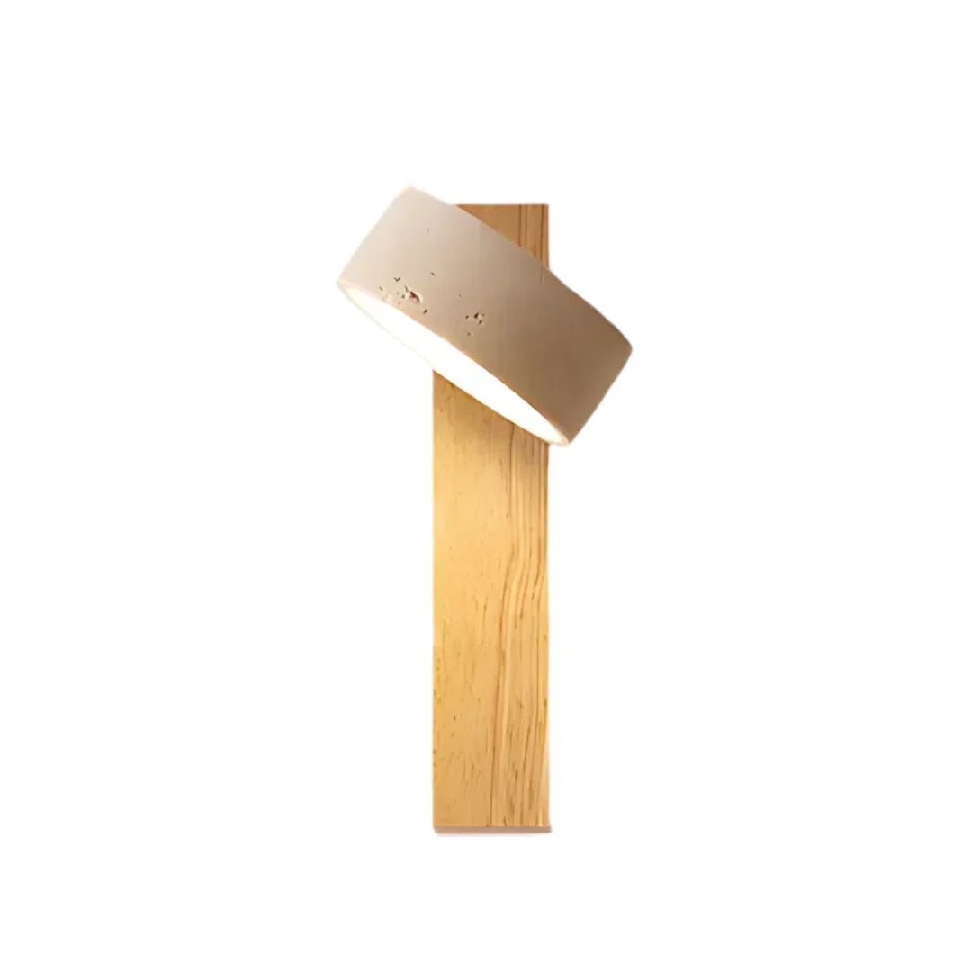 Minimalist Japanese style wall sconce with LED lighting