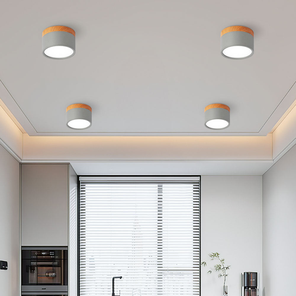 Kompaktowa montowana cylindryczna lampa sufitowa LED