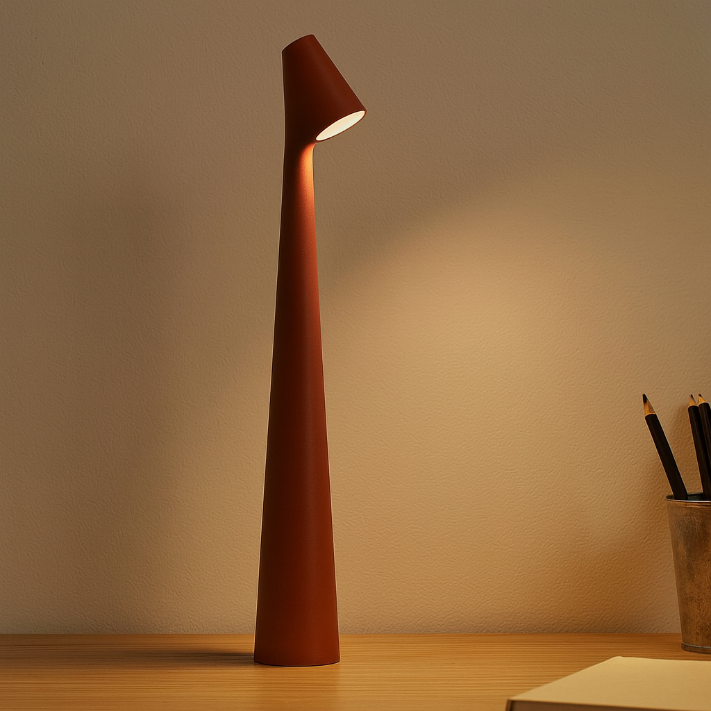 Bezprzewodowa lampa stołowa w stylu skandynawskim z portem USB do ładowania