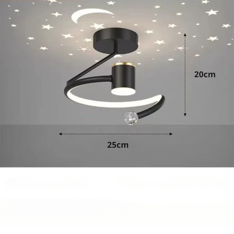 Ściemnialna lampa sufitowa LED - Imitującą rozgwieżdżone niebo