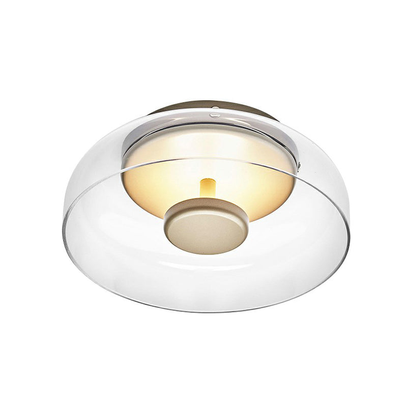 Nowoczesna lampa sufitowa LED z przyciemnianym szkłem
