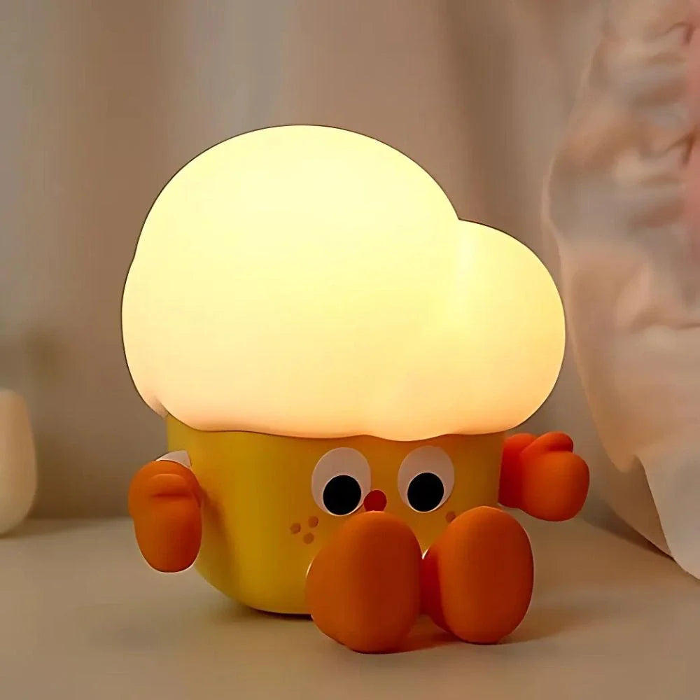 Urocza zwierzę lampka nocna LED z dotykowym i ściskanym sterowaniem