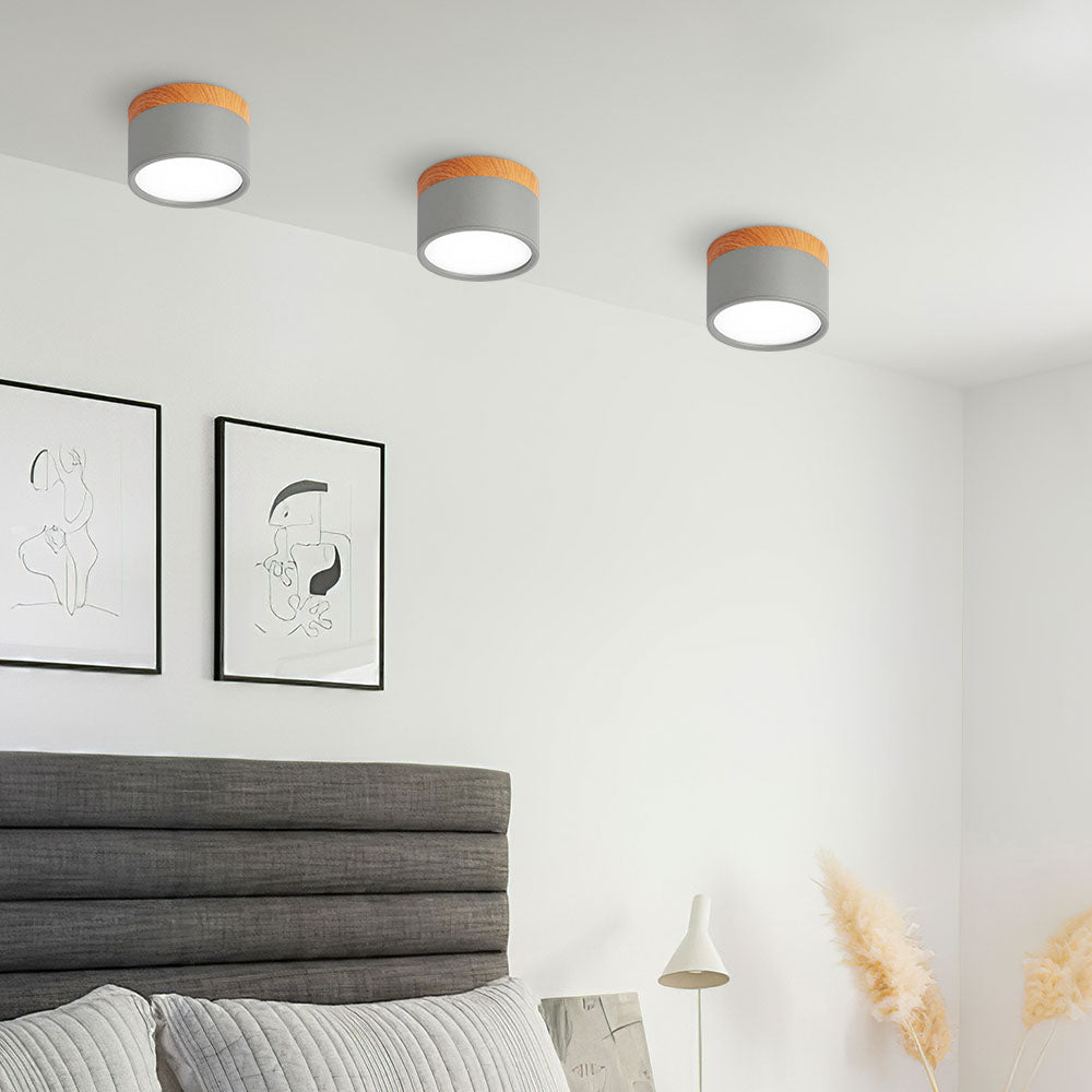 Kompaktowa montowana cylindryczna lampa sufitowa LED