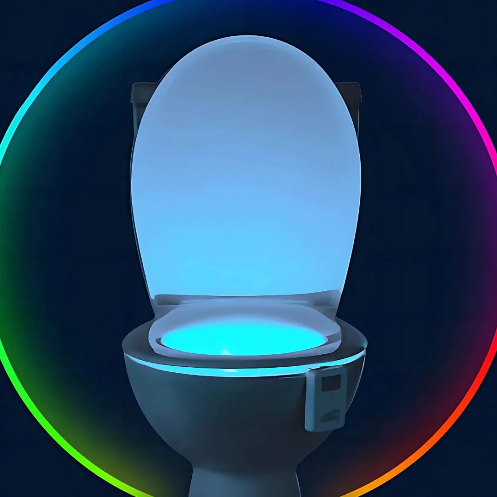 Automatyczna czujnikowy LED nocny podświetlacz toalety 8 kolorów
