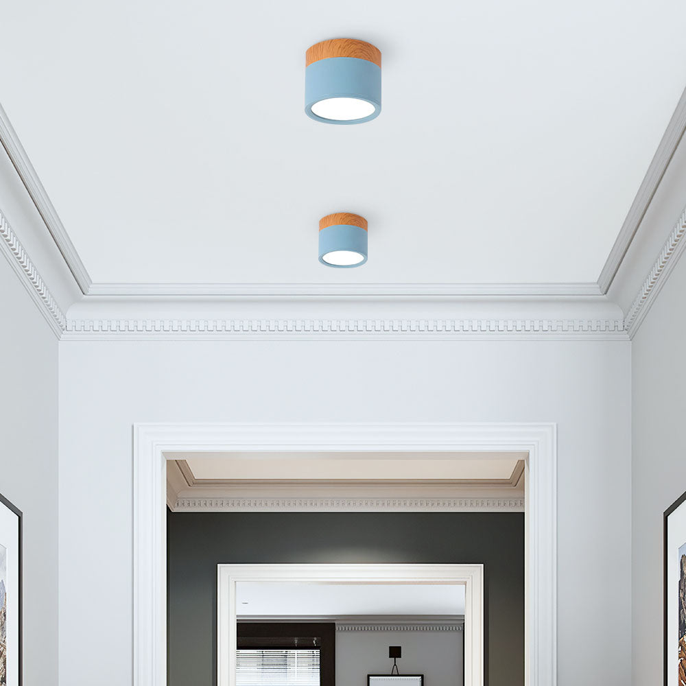 Kompaktowa montowana cylindryczna lampa sufitowa LED