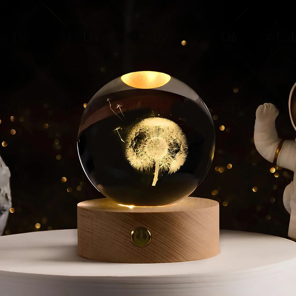 Dekoracyjna kula 3D Galaxy LED lampka nocna