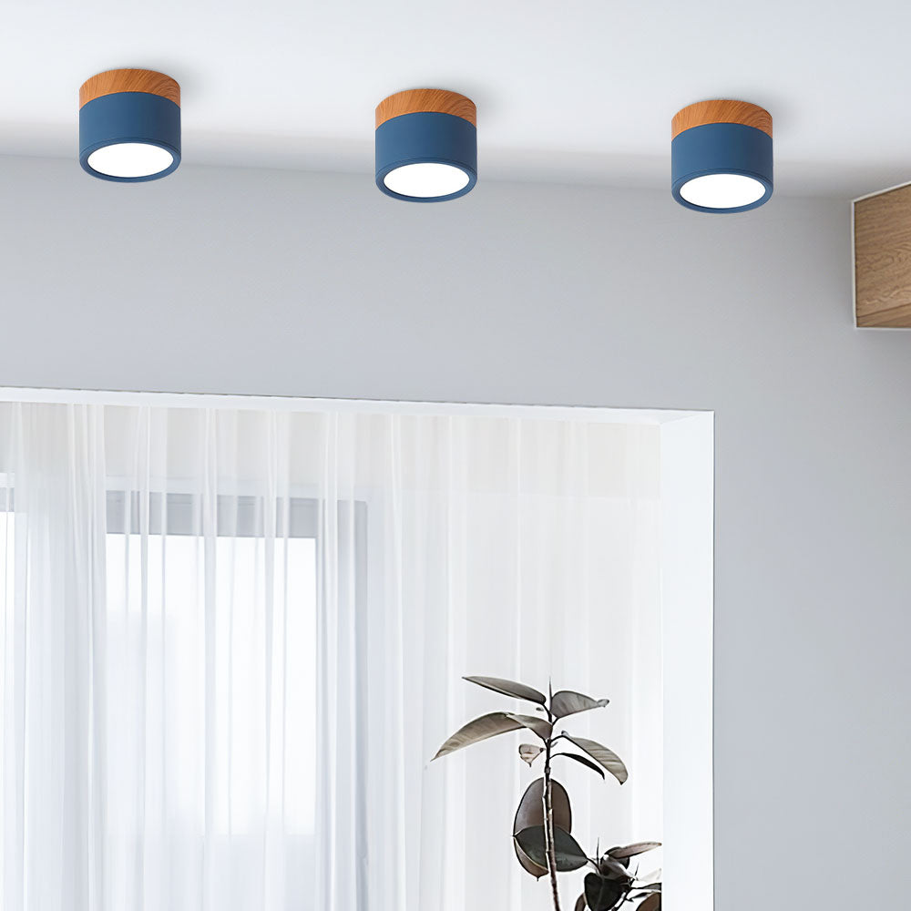Kompaktowa montowana cylindryczna lampa sufitowa LED