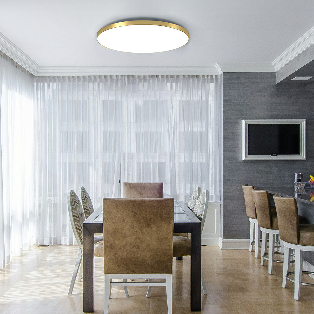 Nastrojowa smukła okrągła lampa LED sufitowa do salonu