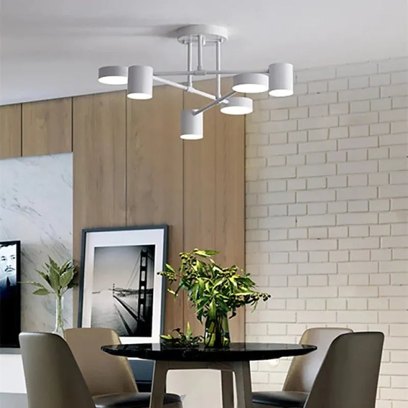 Atmosferyczna lampa sufitowa z 6 lampkami i trybami kolorów - Inspirowana stylem skandynawskim