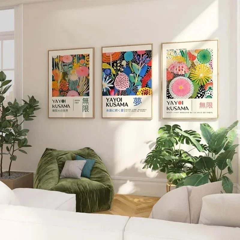 Nowoczesny plakat wystawowy z motywem abstrakcyjnym – dekoracja ścienna w stylu japońskim