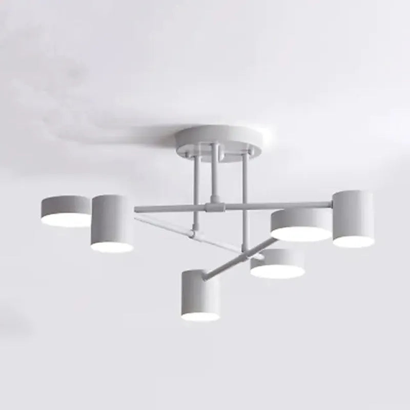 Atmosferyczna lampa sufitowa z 6 lampkami i trybami kolorów - Inspirowana stylem skandynawskim