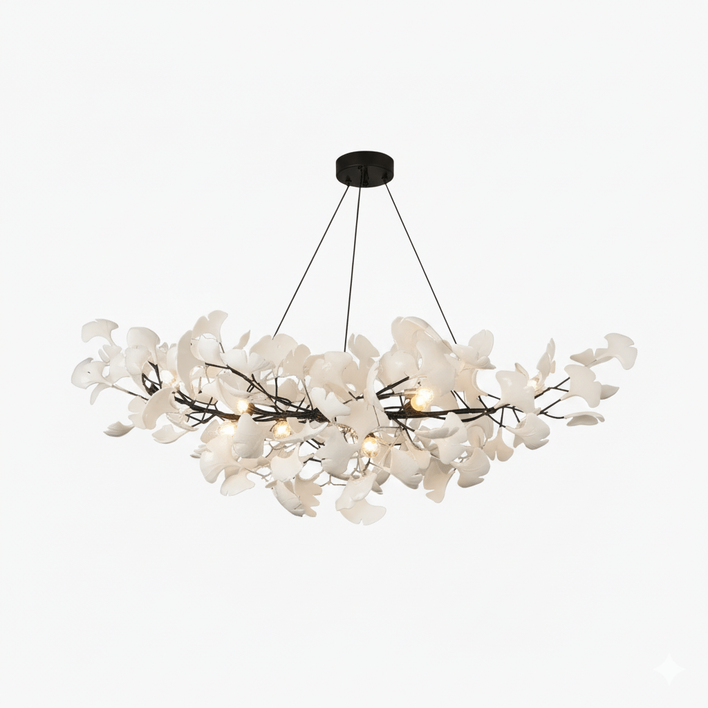 Nowoczesna wisząca lampa ścienna w kształcie liścia