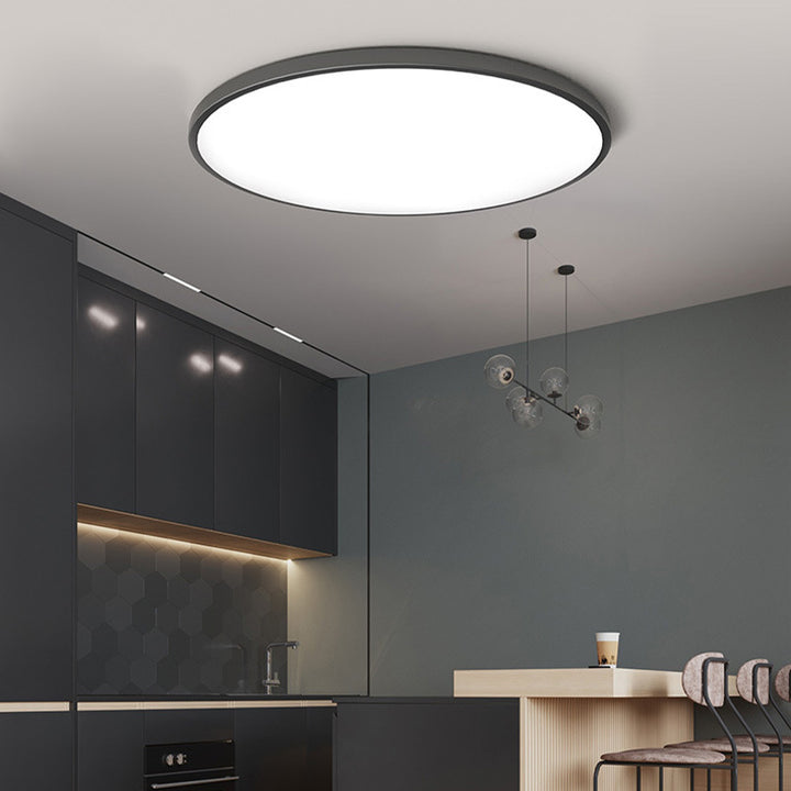 Nastrojowa smukła okrągła lampa LED sufitowa do salonu