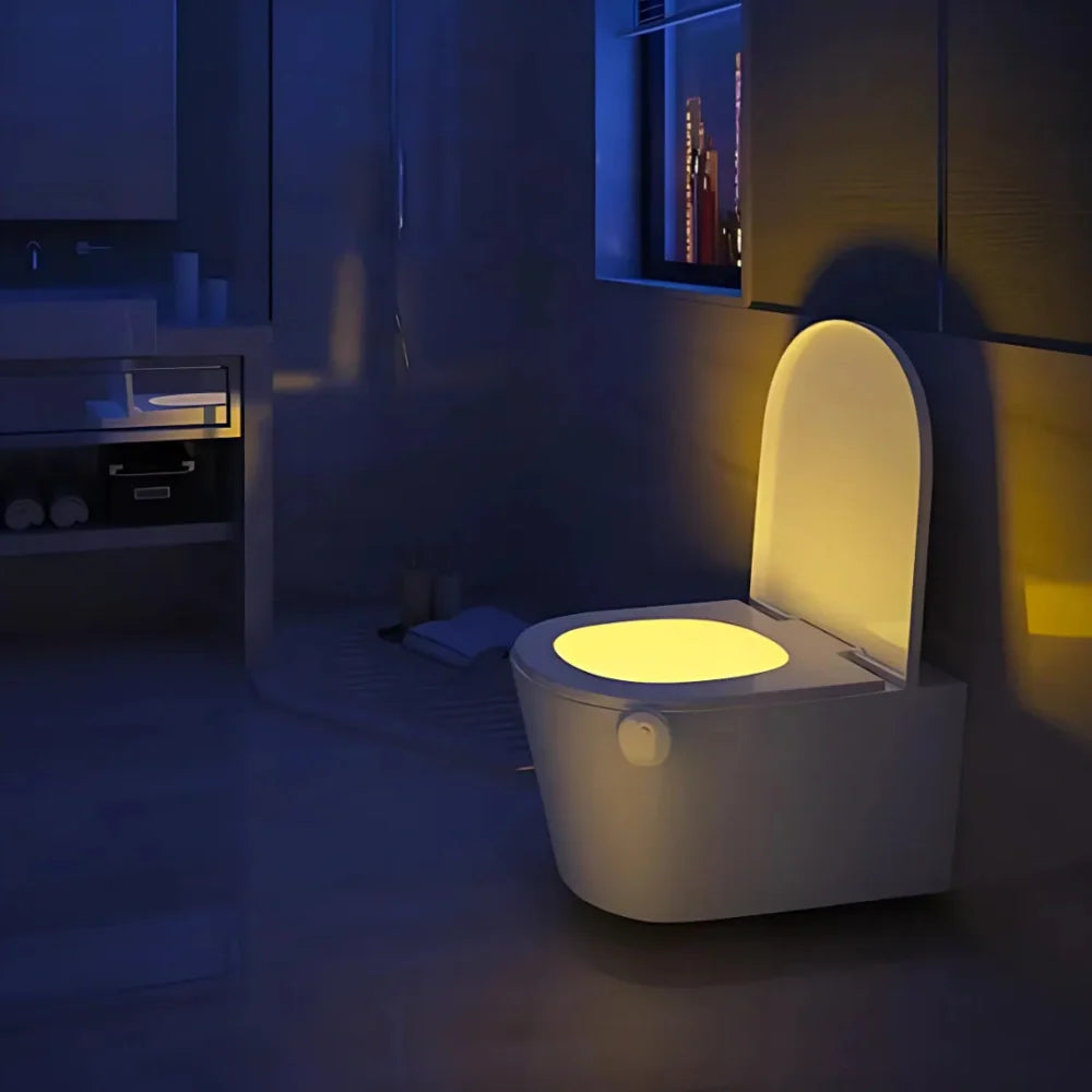Automatyczna czujnikowy LED nocny podświetlacz toalety 8 kolorów