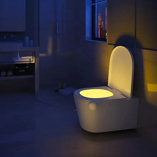 Automatyczna czujnikowy LED nocny podświetlacz toalety 8 kolorów