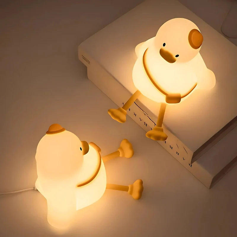 Urocza zwierzę lampka nocna LED z dotykowym i ściskanym sterowaniem
