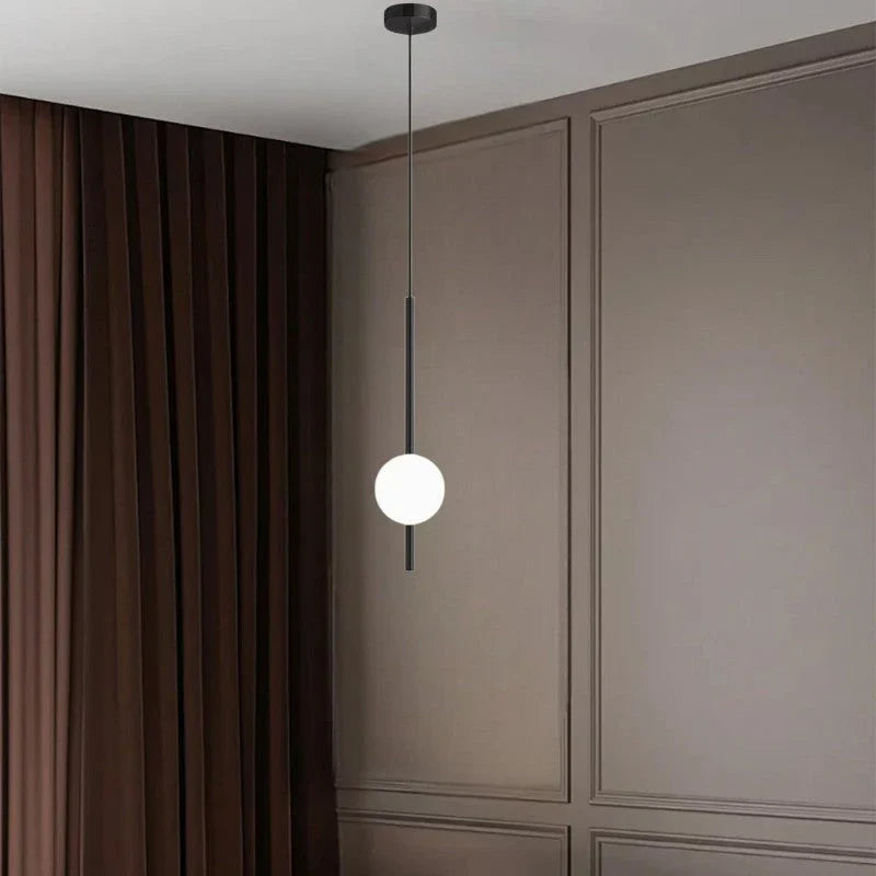 Minimalistyczna skandynawska okrągła lampa wisząca