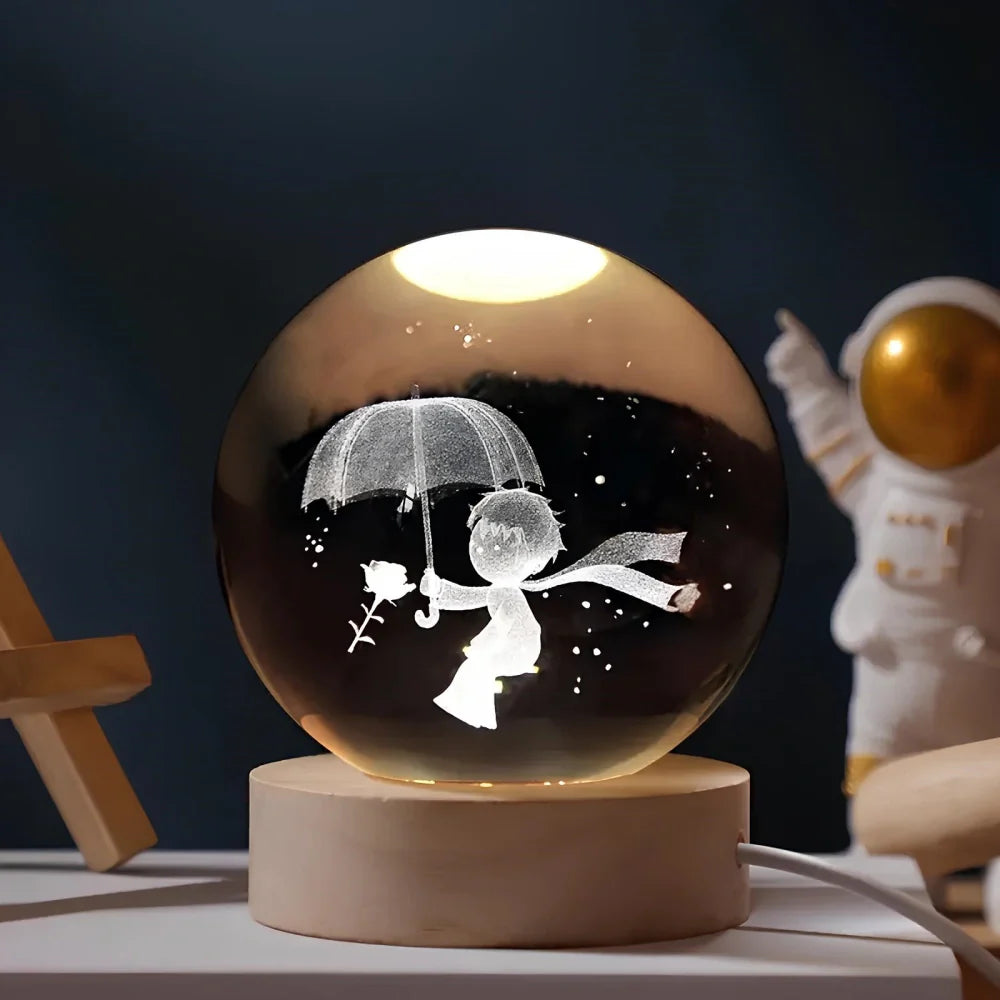 Dekoracyjna kula 3D Galaxy LED lampka nocna