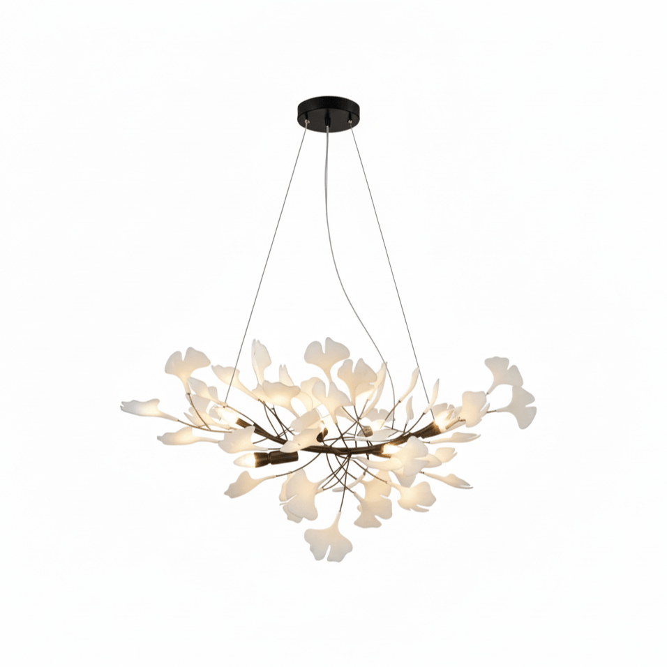 Nowoczesna wisząca lampa ścienna w kształcie liścia