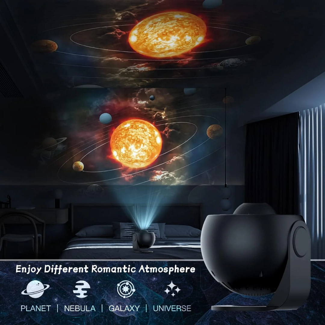 Lśniący Projektor Galaktyki 360° Obracające Światło Gwiazd