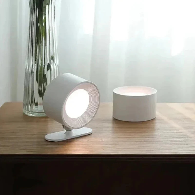 Magnetic LED Wall Lamp with Rechargeable and Adjustable 360° Head