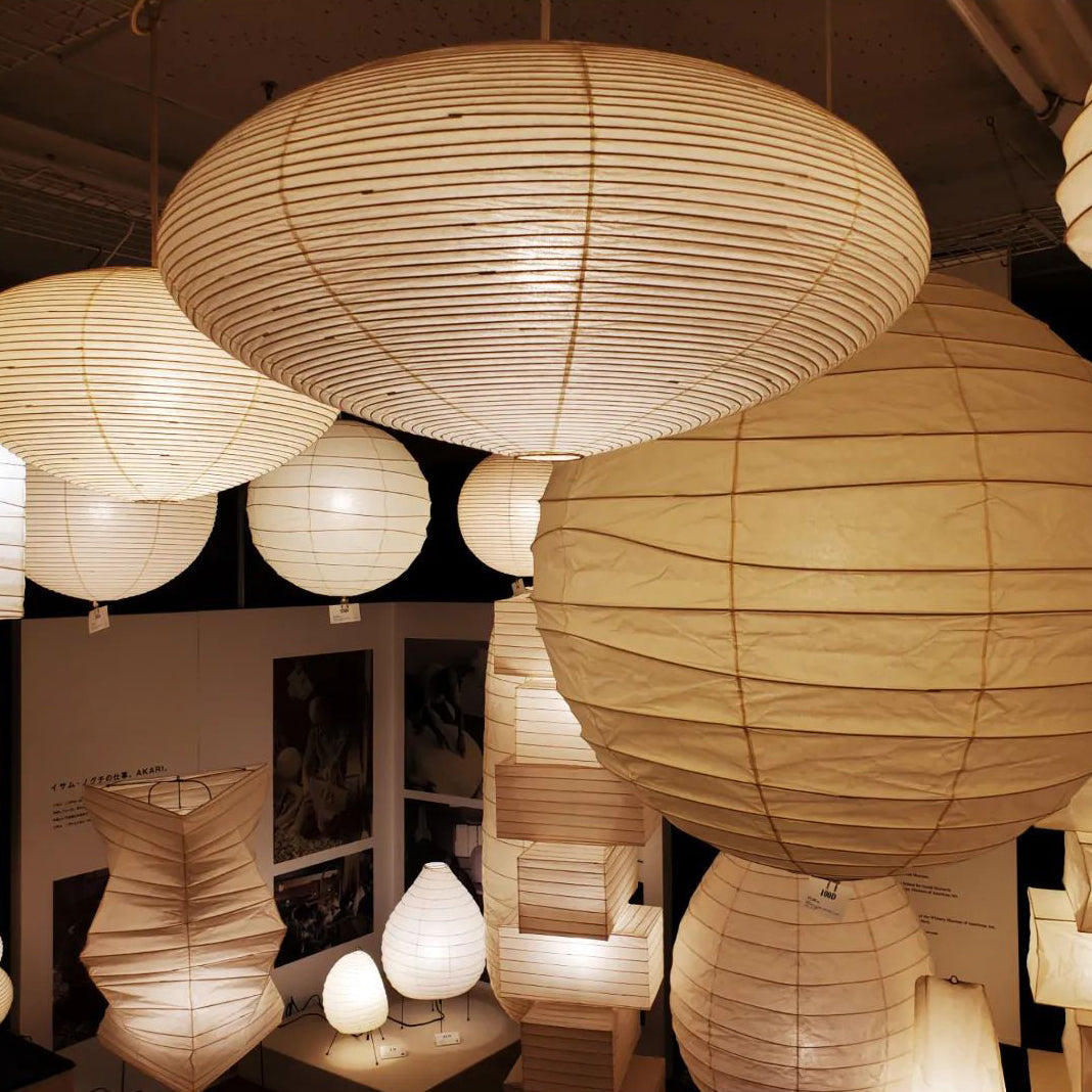 Okrągła Lampa Wisząca Japandi