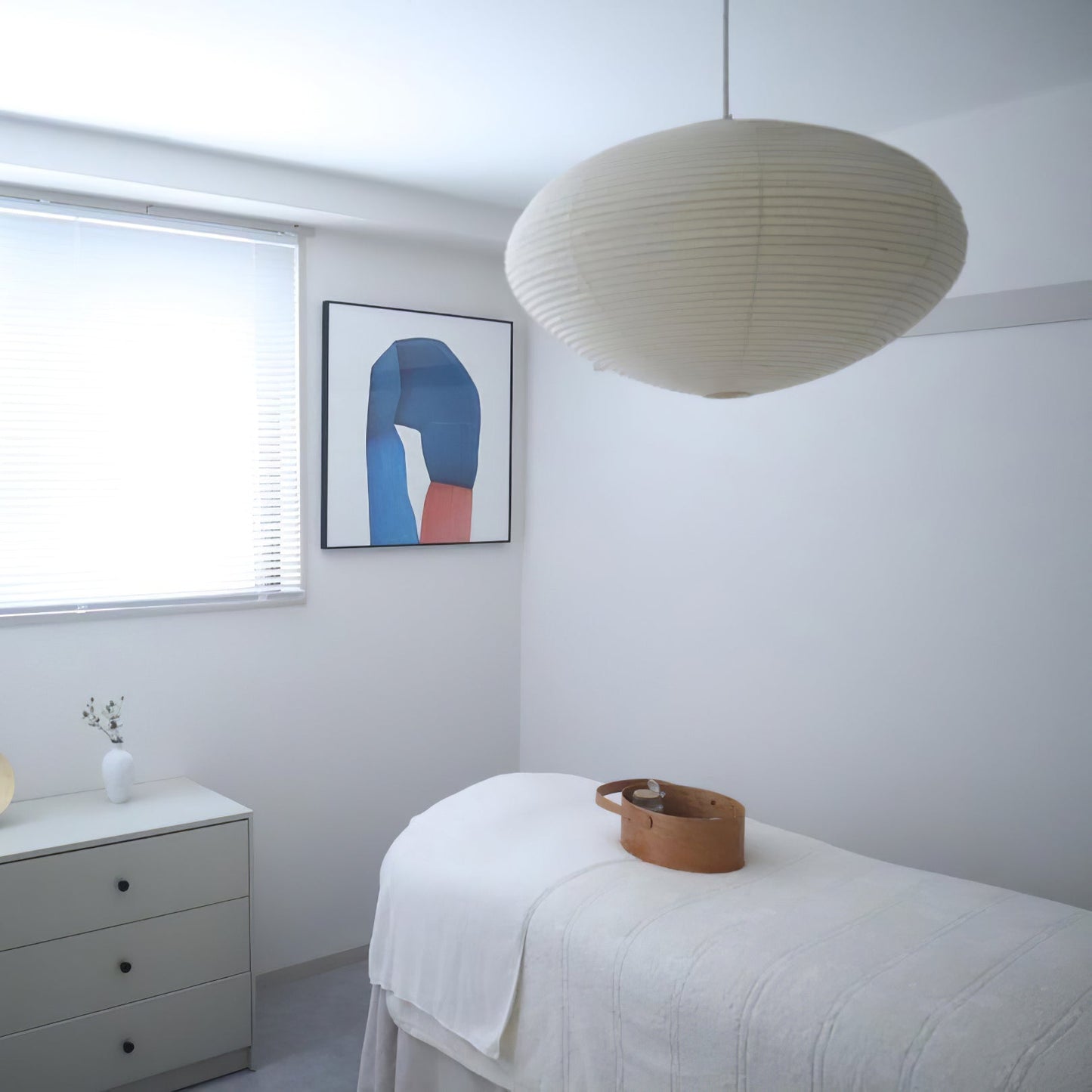 Okrągła Lampa Wisząca Japandi