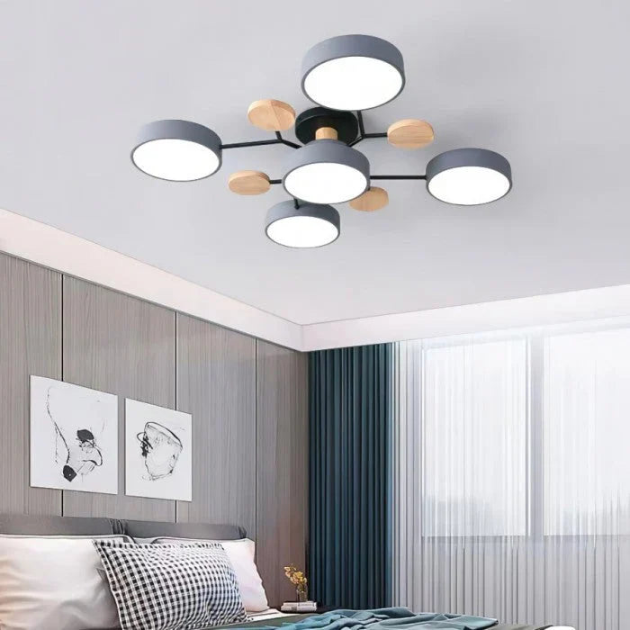 Skandynawska Okrągła Lampa Sufitowa LED